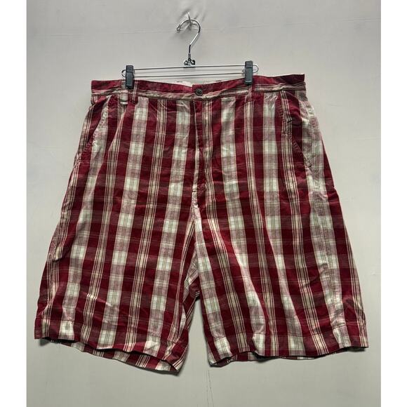 Vintage Chaps Denim Plaid Shorts - 100% Cotton *PLEASE READ DESCRIPTION* - Picture 1 of 7